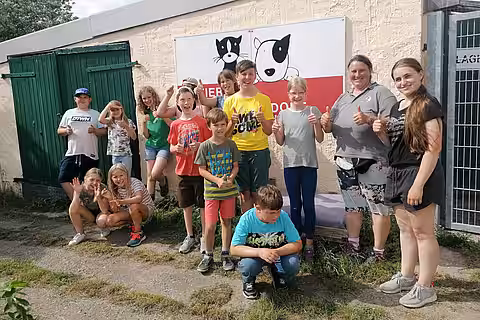 Lottihof Ferienkinder im Tierheim